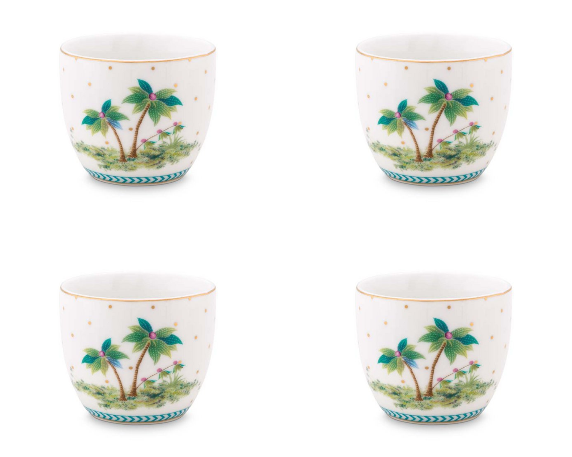 Pip Studio Jolie Weiße Eierbecher – 4er-Set