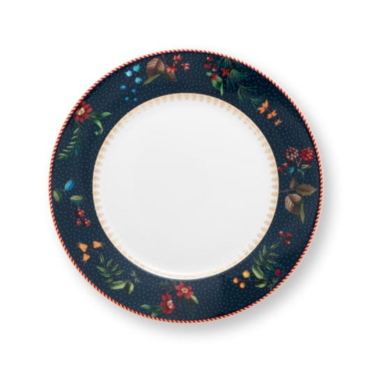 ontbijtbord donkerblauw van Pip Studio servies Berry Blues