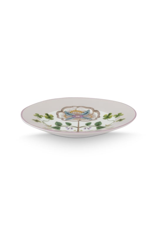 Lily & Lotus Petit Four Teller – ⌀12 cm – Cremeweiß