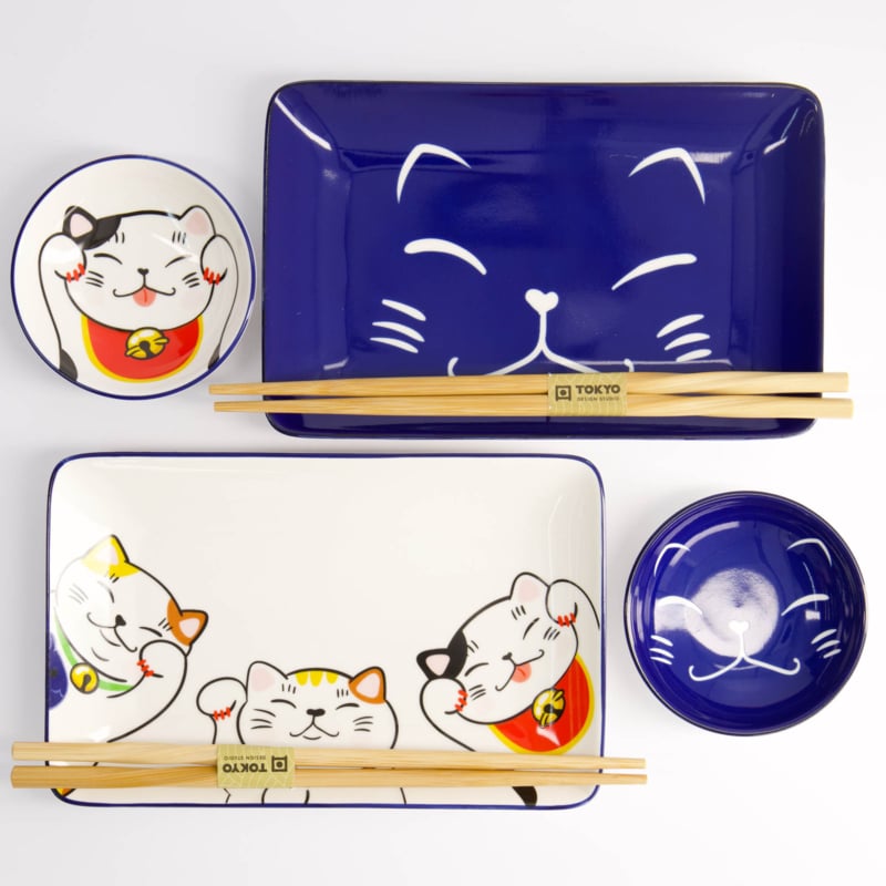 Tokyo Design Kawaii Sushi Set for 2 people - Lucky Cat