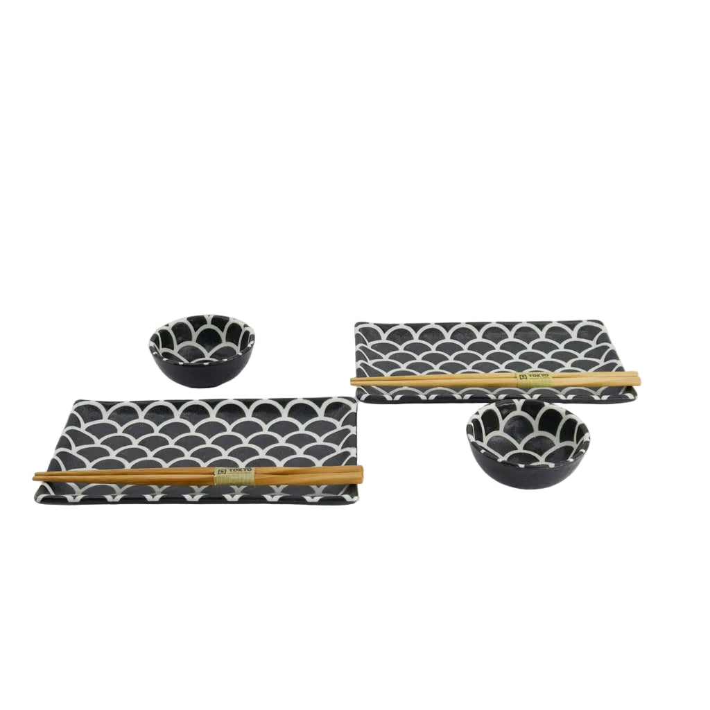 Tokyo Design Studio Mermaid Onyx Noir Sushi Cadeauset