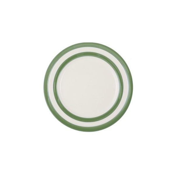 Gebaksbord groen wit gestreept van cornishware collectie willow green