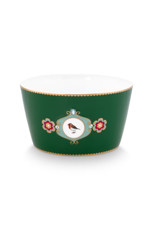Pip Studio Love Birds Dark Green Kom - ⌀15cm
