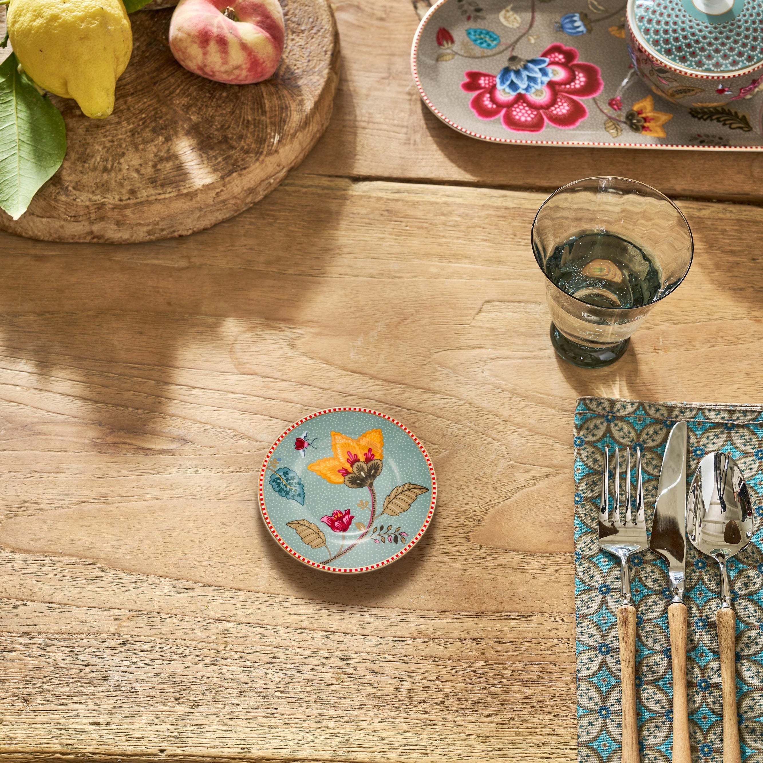 Pip Studio Blooming Tales Fantasy Blue Petit Four bord - ø12cm