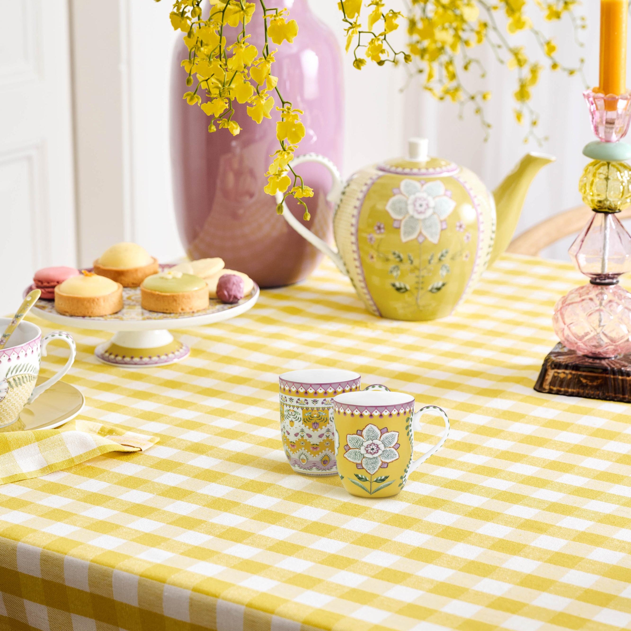 Pip Studio Lily and Lotus Yellow mugs set/2 - 200ml