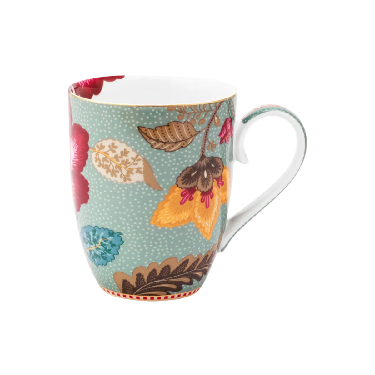 achterkant mok blauw met bloemen Pip Studio Blooming Tales
