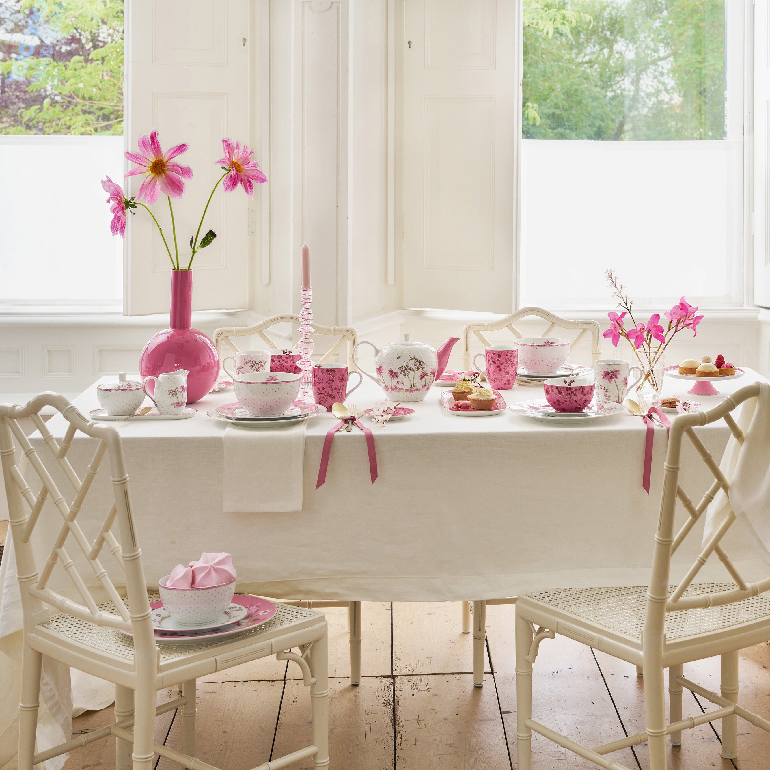 Pip Studio Jolie Pink Espresso Kop & Schotel Set van 2 - 120 ml