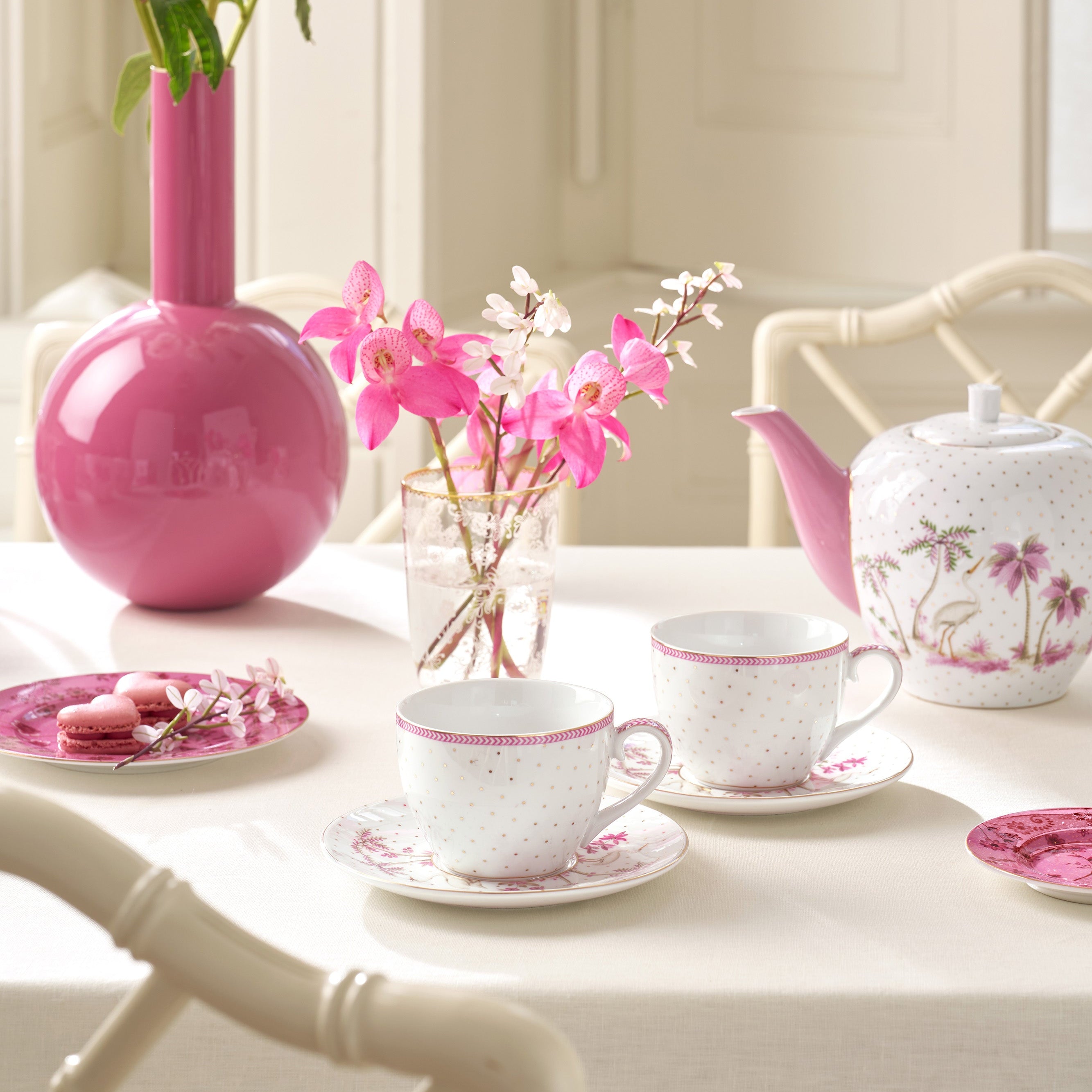 Pip Studio Jolie Pink Kop & Schotel Set van 2 - 280ml