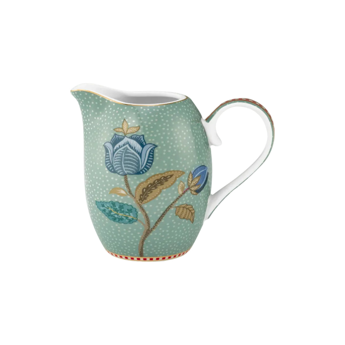 blauw melkkannetje 280 ml voor koffiemelk, saus of room, Porselein, Pip Studio Blooming Tales Fantasy