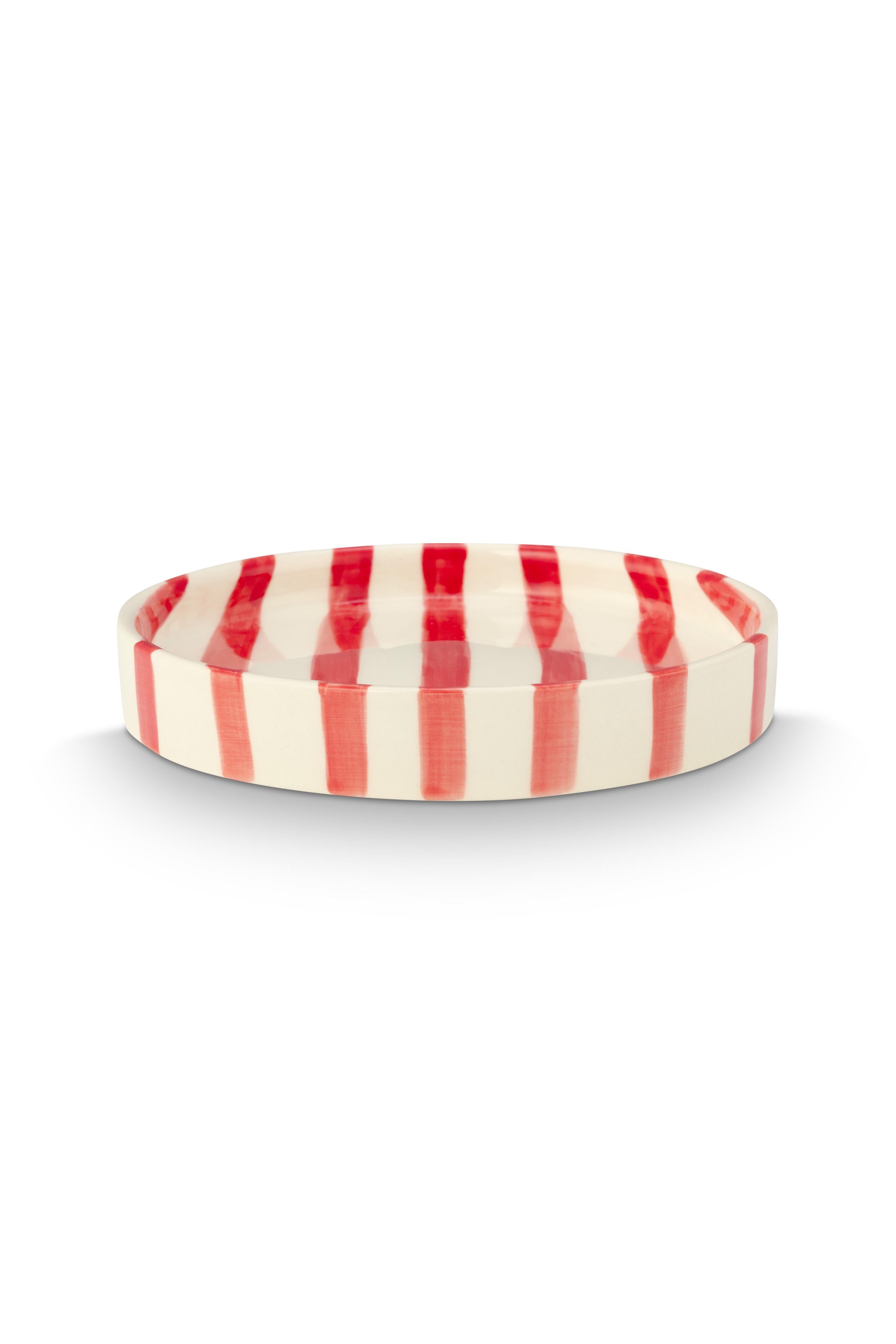 VT Wonen Stripes Gebaksbord 13 cm Rood