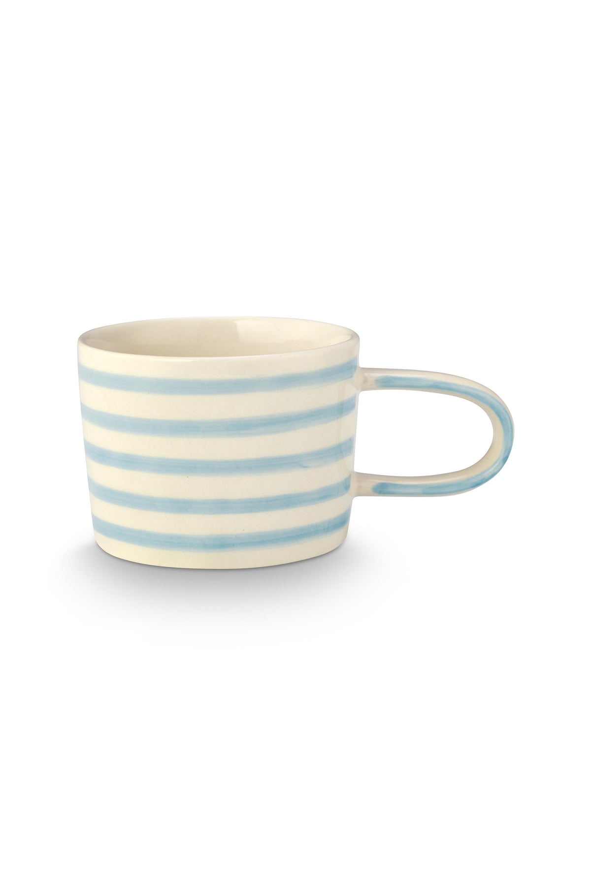 VT Wonen Stripes Mok Blauw 350 ml – Keramiek Handbeschilderd