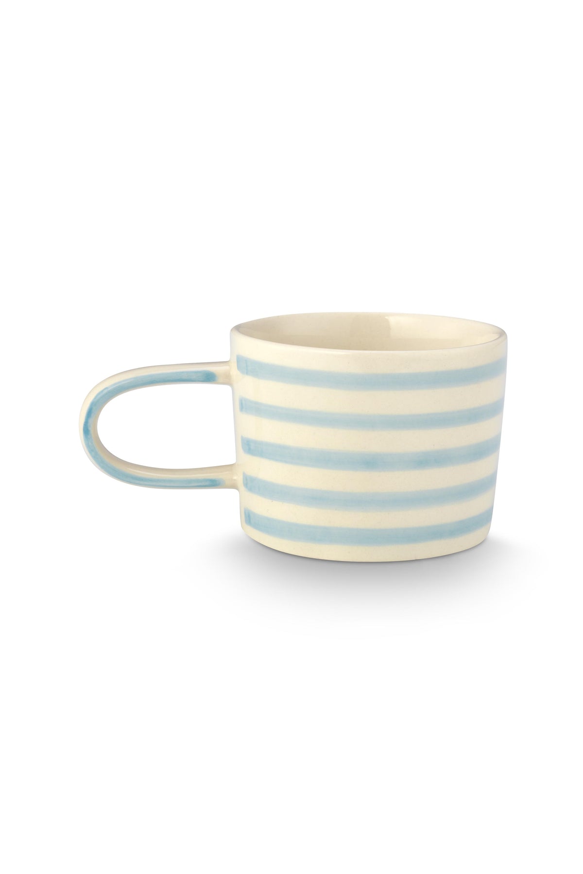 VT Wonen Stripes Mok Blauw 350 ml – Keramiek Handbeschilderd