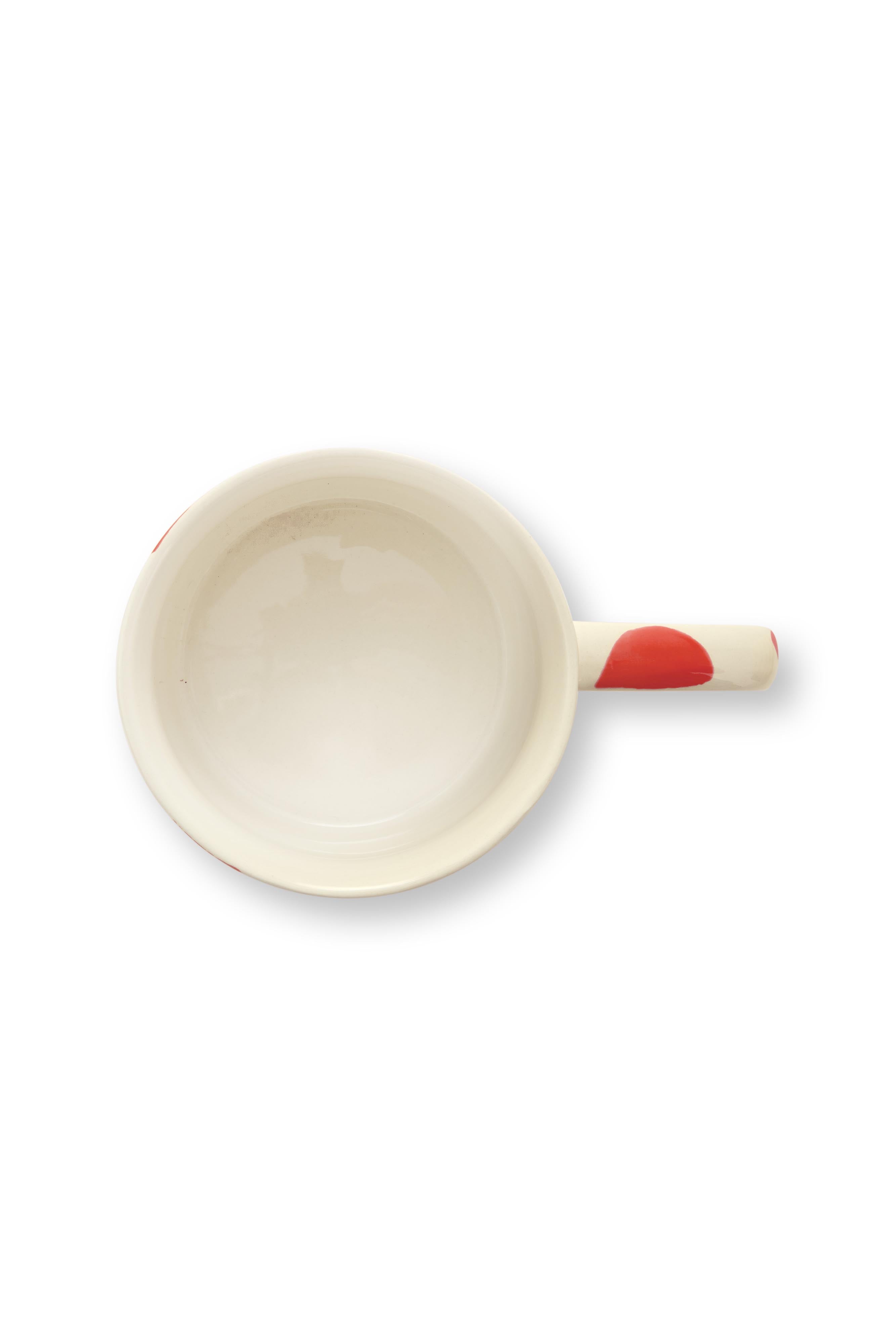 VT Wonen Dots Mok Rood 350 ml – Keramiek Handbeschilderd