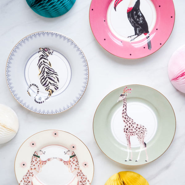 Yvonne Ellen London Safari Gebaksborden set/4 - ⌀16cm