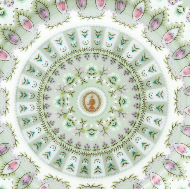Pip Studio Lily & Lotus Light Green gebaksbordje - ⌀17cm