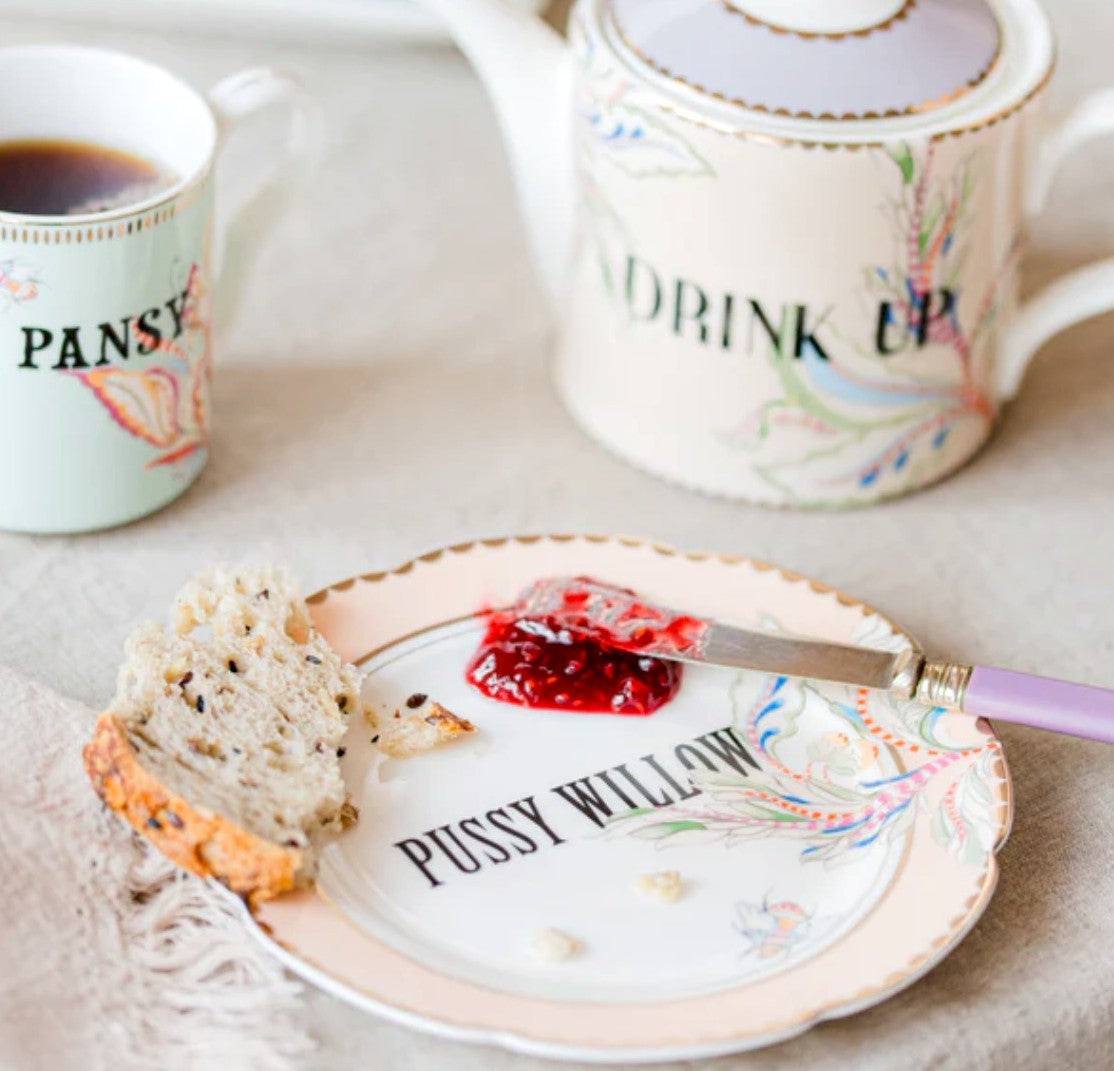 Yvonne Ellen Floral gebaksborden set – 4 porseleinen borden Ø16