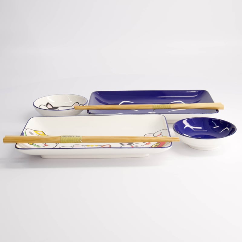Tokyo Design Kawaii Sushi Set for 2 people - Lucky Cat
