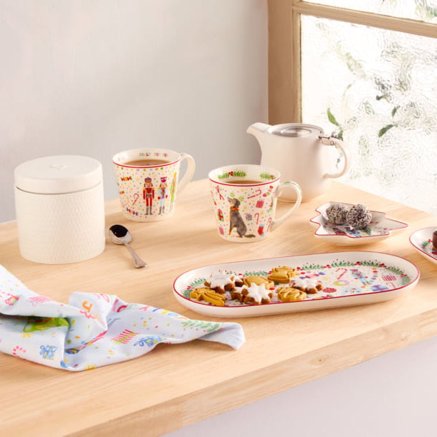 Maxwell and Williams Christmas Breakfast Plate Dog - 20cm