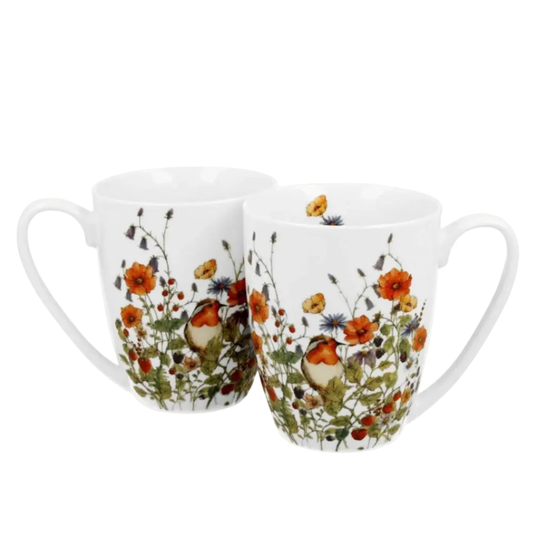 Set van 2 mokken in cadeaudoos van Duo Gifts Wildflowers