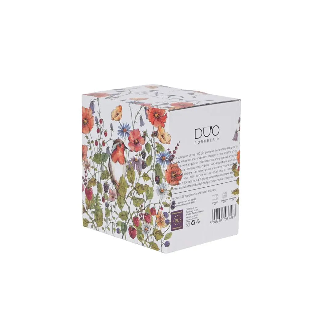 Duo Gifts Wild Flowers Theeset met Roodborstje