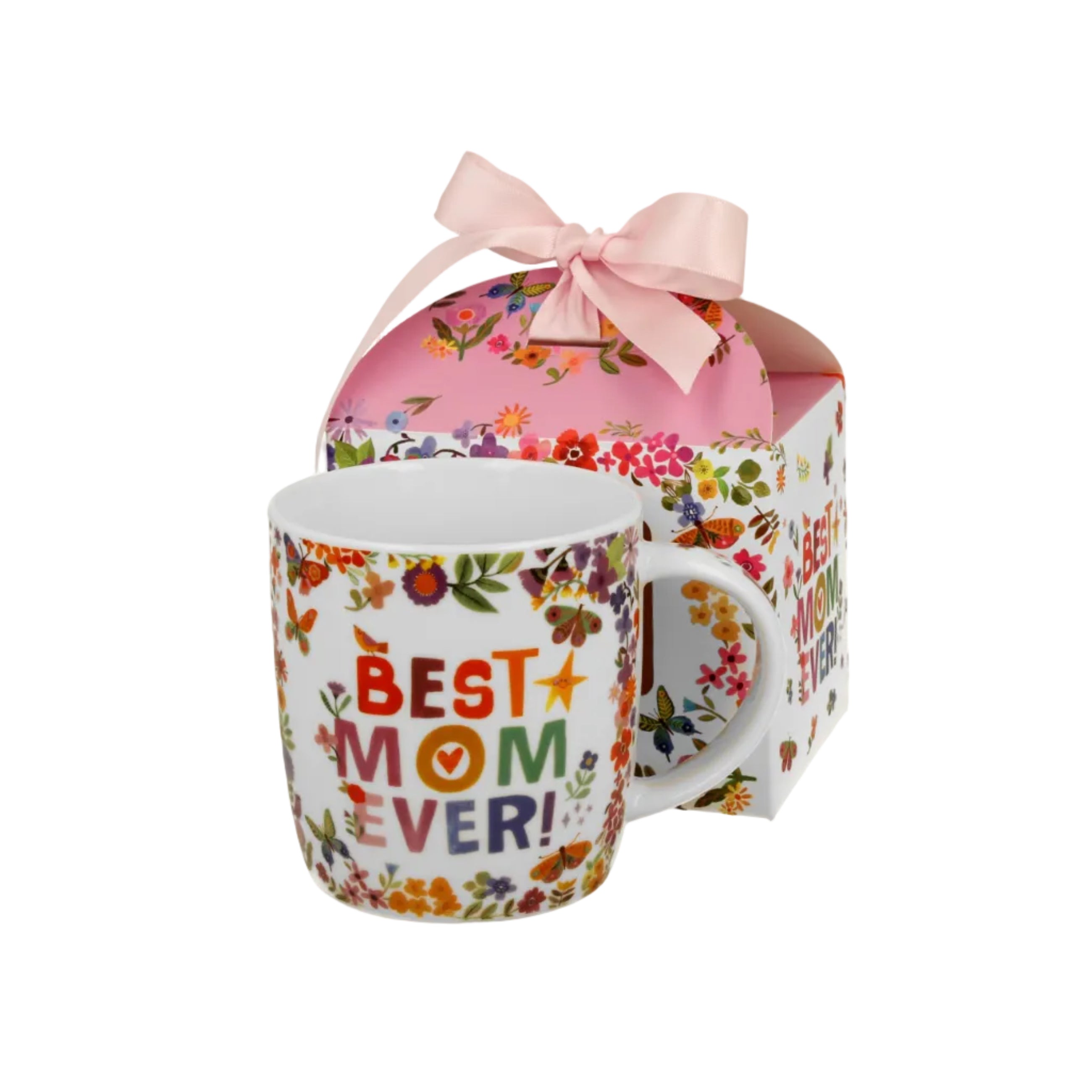 Cadeau voor moederdag, verjaardag of zomaar. Met de tekst Best Mom Ever verpakt in een cadeaudoos.