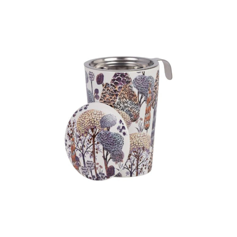 Theebeker dubbelwandig porselein Eigenart TeaEve Patagonia inhoud 350ml met losse filter en deksel
