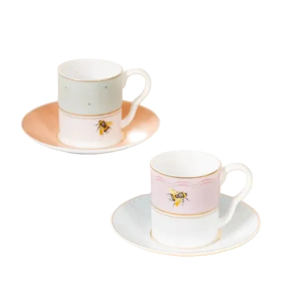 Yvonne Ellen London Espresso kop & schotel set/2 - Slogan