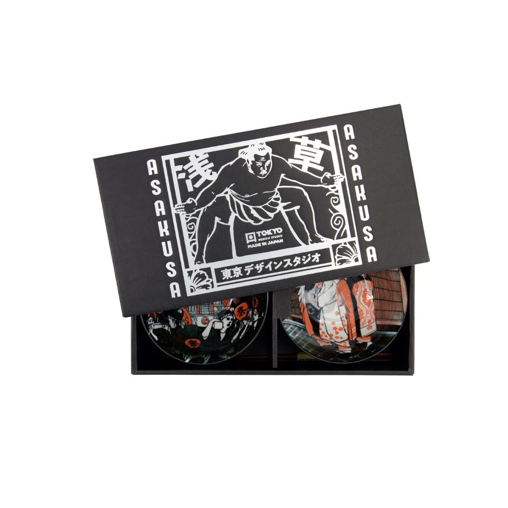 Asakusa Tayo Kommen Set Geisha – Set van 2 | Tokyo Design Studio in cadeaudoos