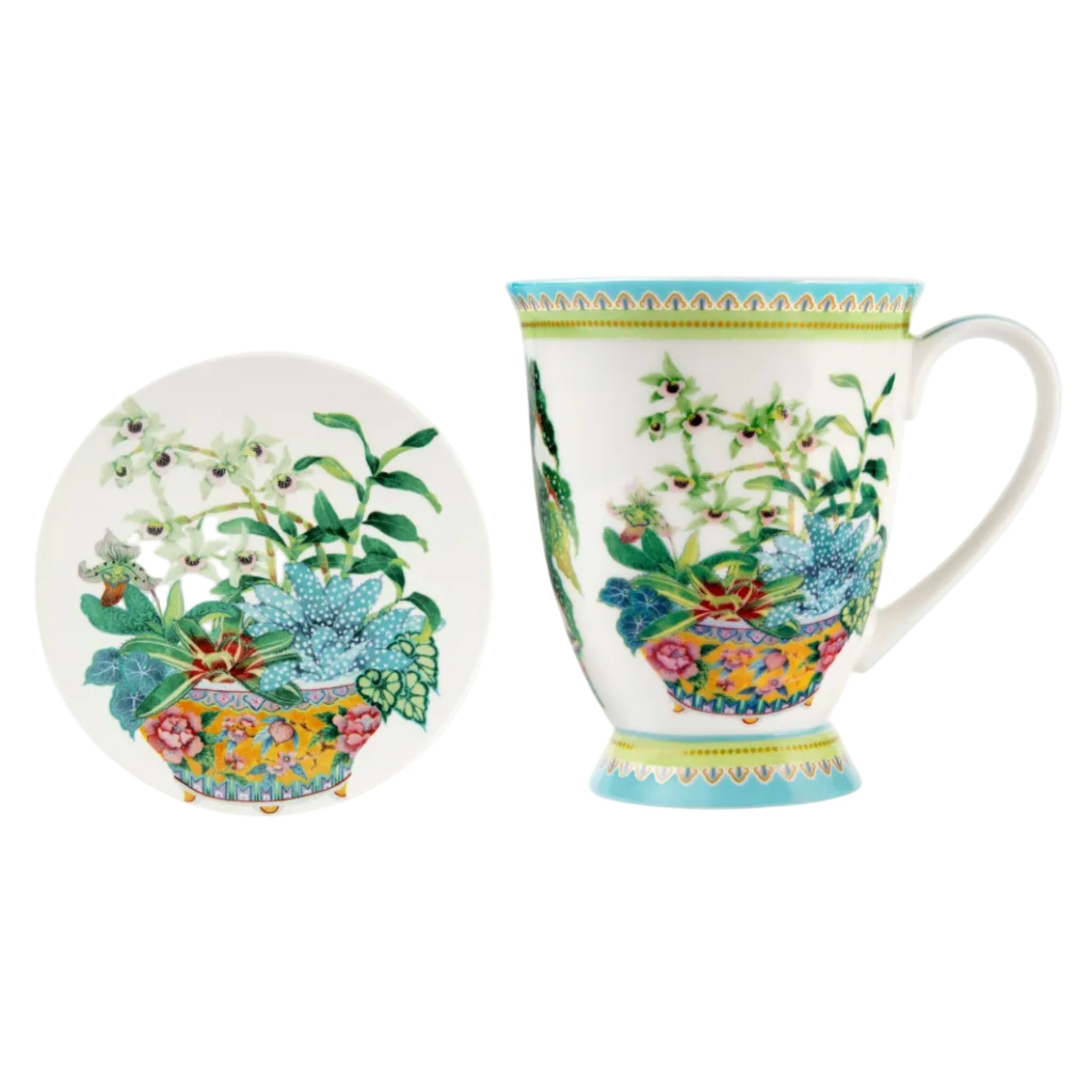 Maxwell en Williams Jardin Mok 300ml met Onderzetter