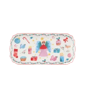 Serveer schaal ovaal met kerst illustraties van Maxwell and Williams