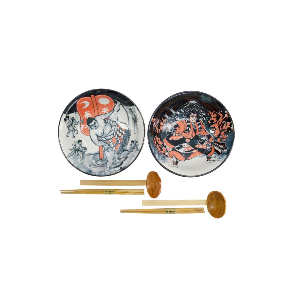 Tokyo Design Asakusa Ramen Kom Ninja Set/2 – 1250 ml - boven - sumoworstelaars