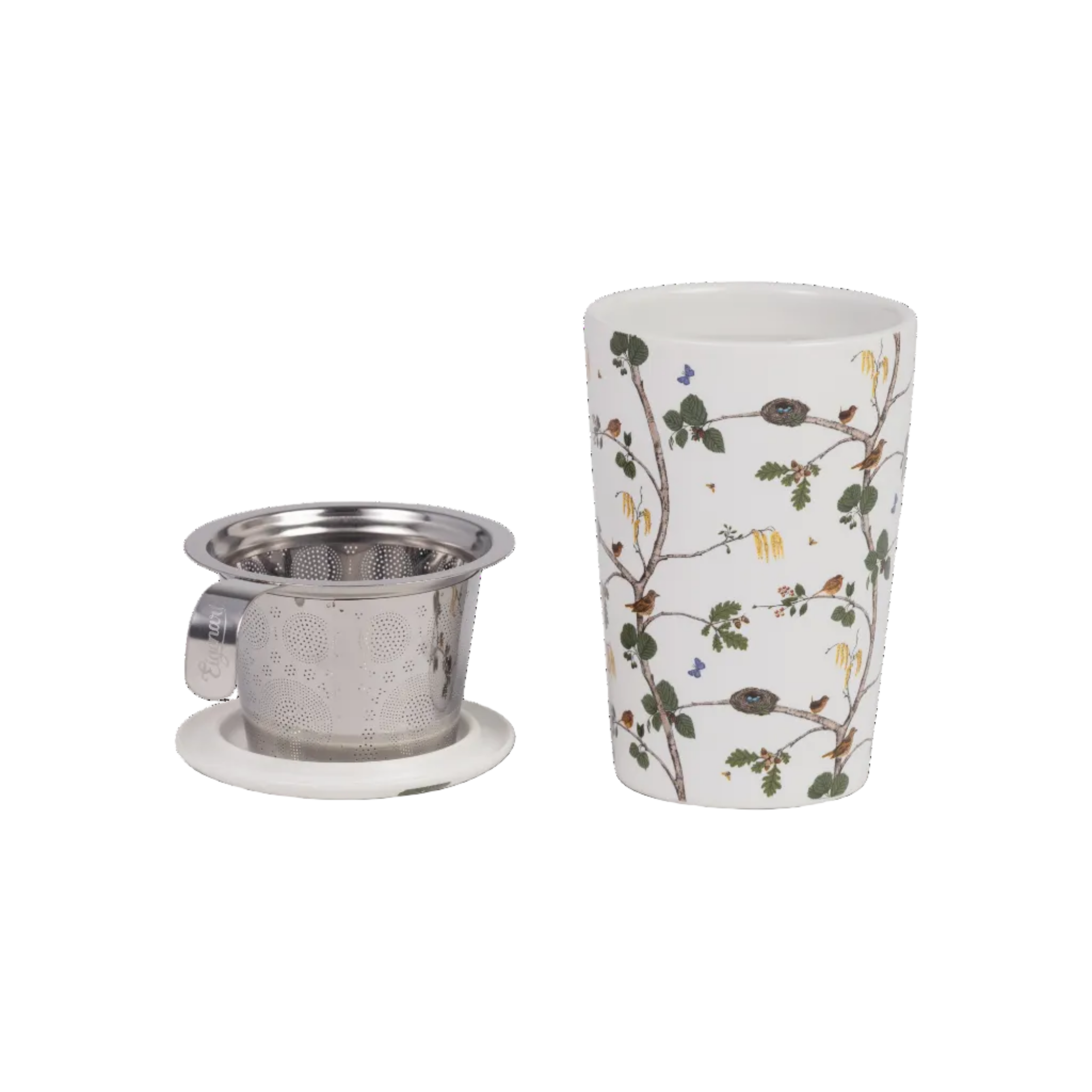 Eigenart Teaeve Merla double-walled tea mug birds and branches 350 ml