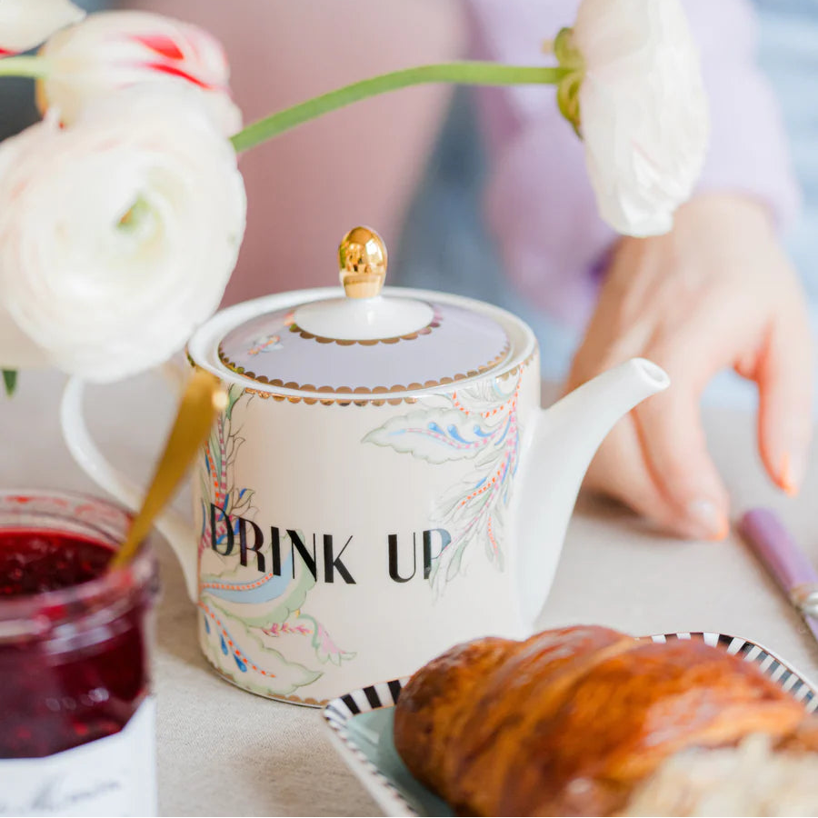 Yvonne Ellen London Blumenteekanne und 2 Tassen