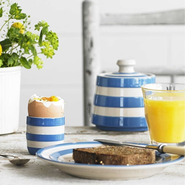 Cornishware Cornish Blue Suikerpot | Blauw Wit Gestreept