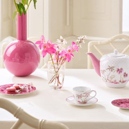 Pip Studio Jolie Pink Espresso Kop & Schotel Set van 2 - 120 ml