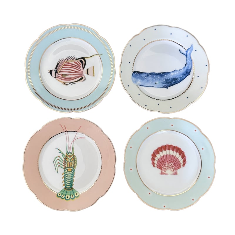Yvonne Ellen Gebaksborden Under the Sea set van 4 - ⌀16cm