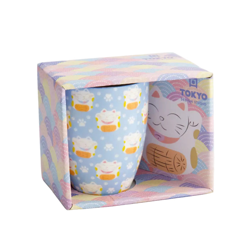 Tokyo Design Becher Regenbogen-Glückskatze - 340 ml