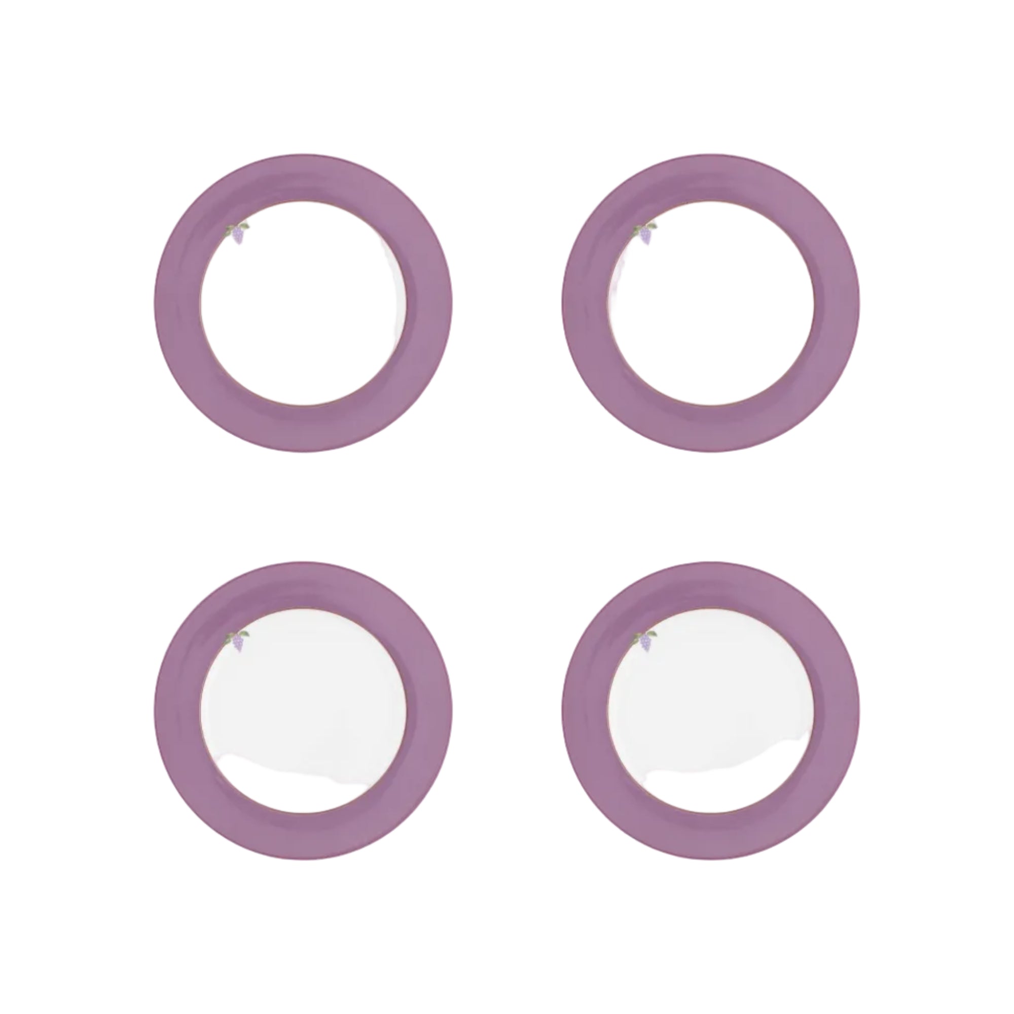 dinerborden set van vier Pip studio lily en lotus lilac. Paars en wit. 26.5cm. Vaatwasserbestendig