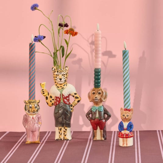 Rice by Rice x Nathalie Lété Candlestick Cat - H:13cm