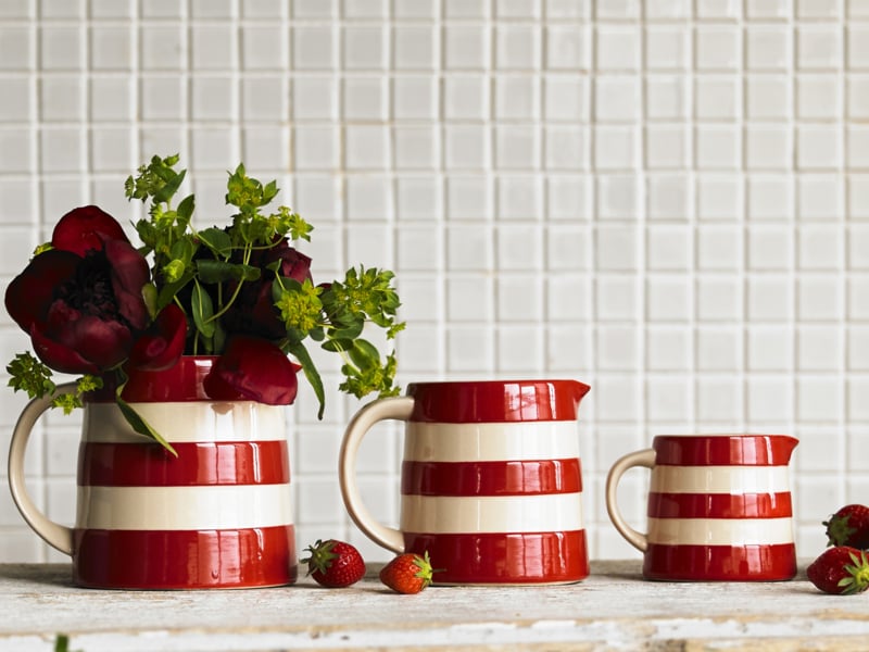 Cornishware red milk jug XS 140ml