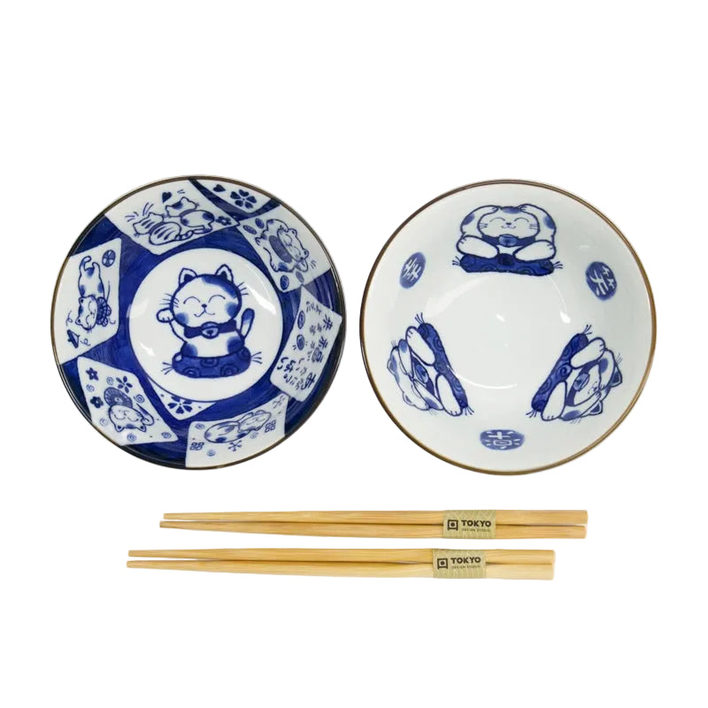 Tokyo Design Tayo Schüssel Kawaii Katze Set/2 - 500ml