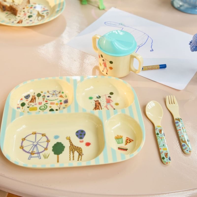 Rice by Rice Baby Fun Fair Eetset - Lichtblauw