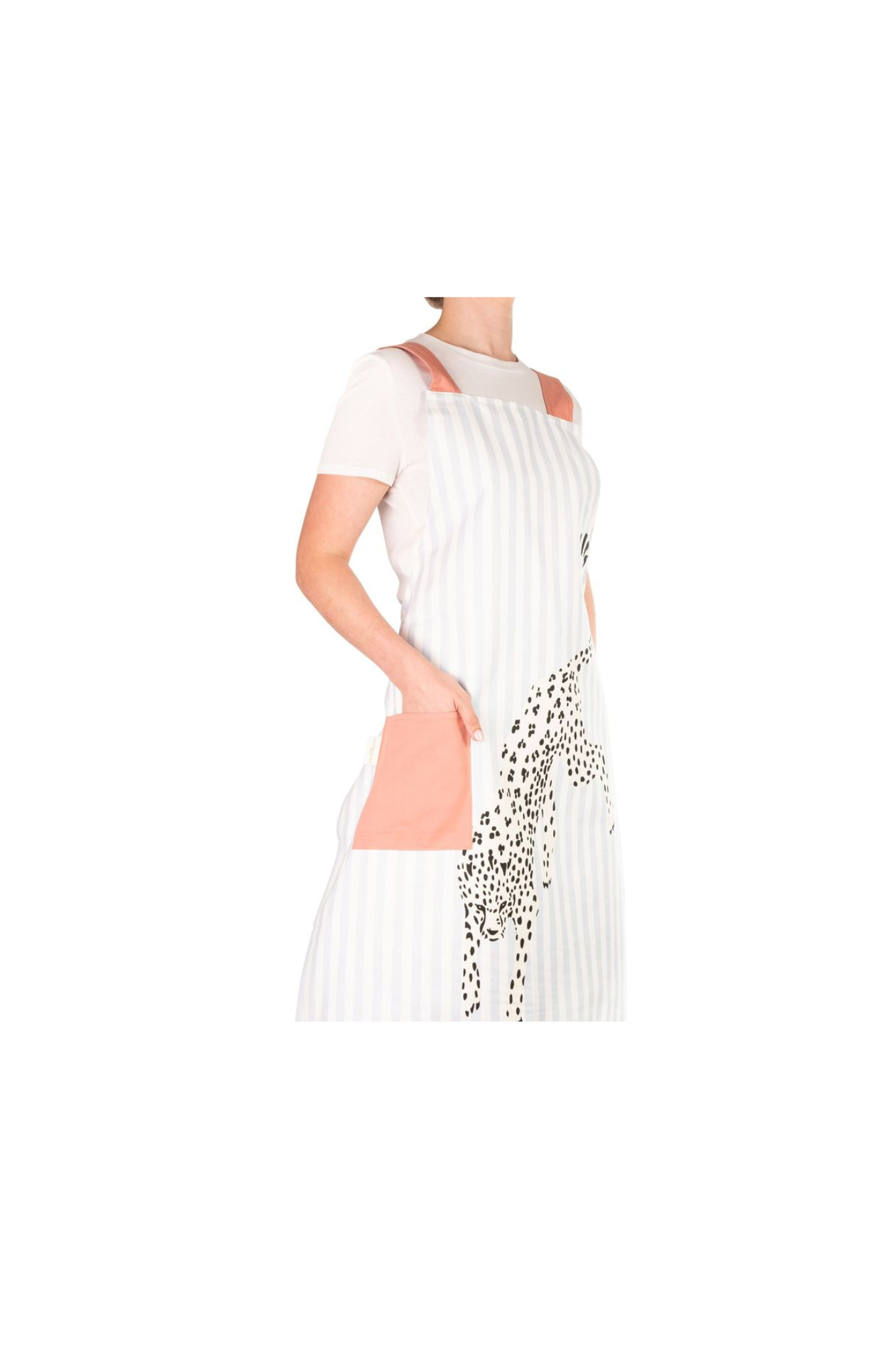 Textile bundle Yvonne Ellen London apron, oven glove and cheetah tea towel