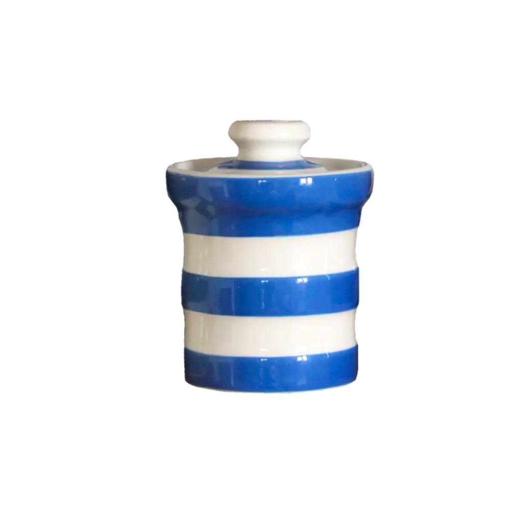 Cornishware Spice Jar blauw – handbeschilderd aardewerk kruidenpotje