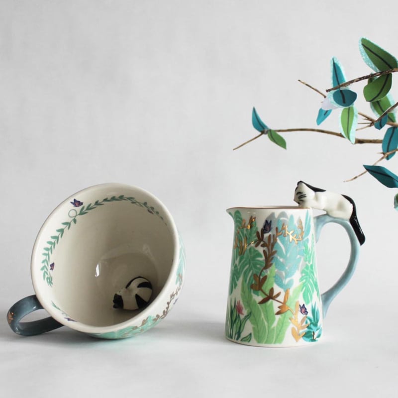 Haus des Unglücks Milchkanne – Katze – 200 ml – Geschenkbox