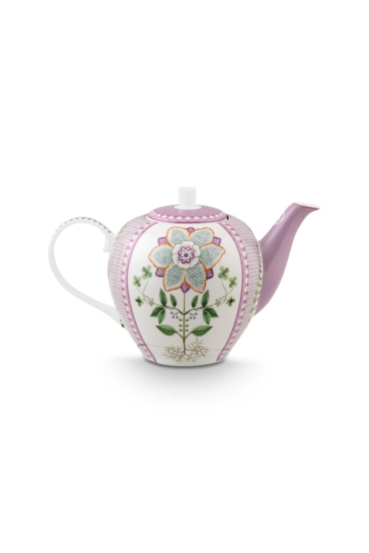 Pip Studio Lily &amp;amp; Lotus teapot 1.6 ltr - Lilac