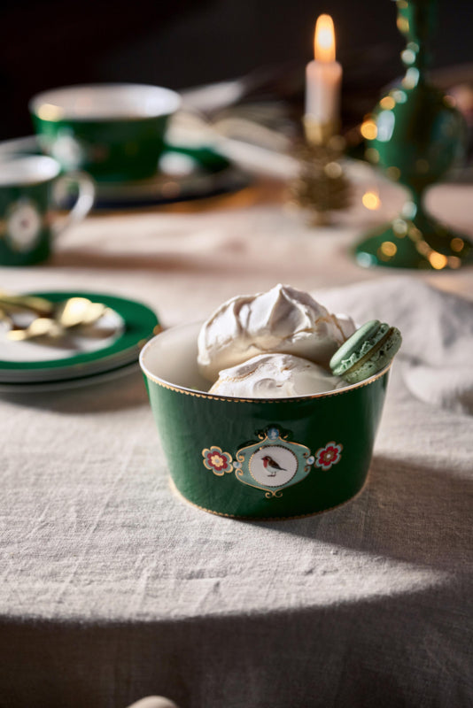 Pip Studio Love Birds Dark Green Kom - ⌀15cm