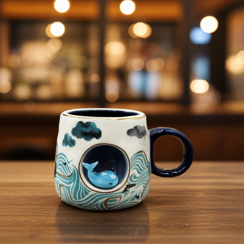 House of Disaster Mug By the Sea - Whale - 300ml