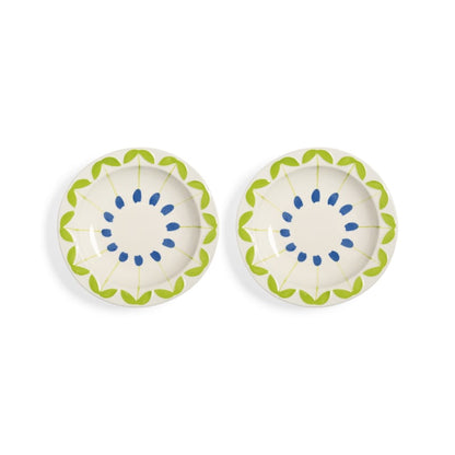 Klevering Folk Pasta Plates Blue Set/2 - ⌀22.5cm