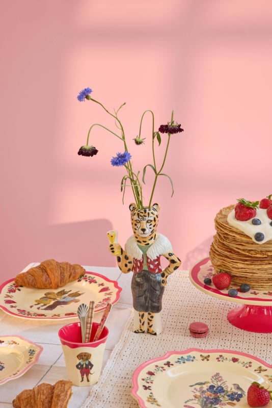 Vase „Leopard“ von Rice by Rice x Nathalie Lété – Höhe: 26 cm